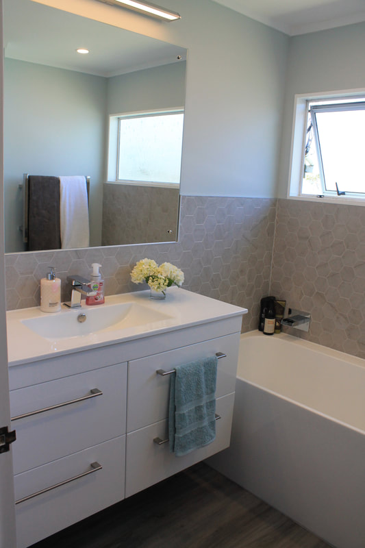 Completed bathroom renovation, Wellington