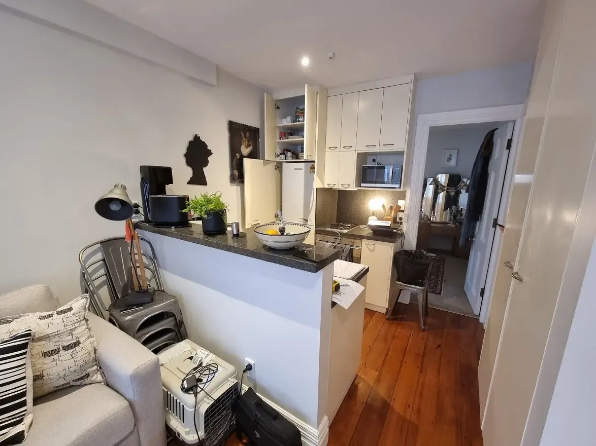 Kitchen renovation, Wellington CBD: before